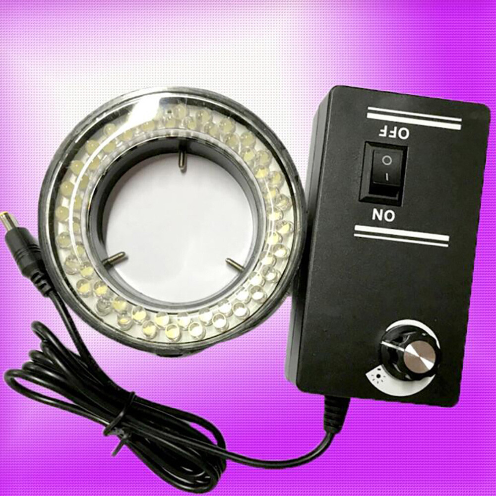 60-LED Brightness Ring Light illuminator Lamps For STEREO ZOOM Microscope Power
