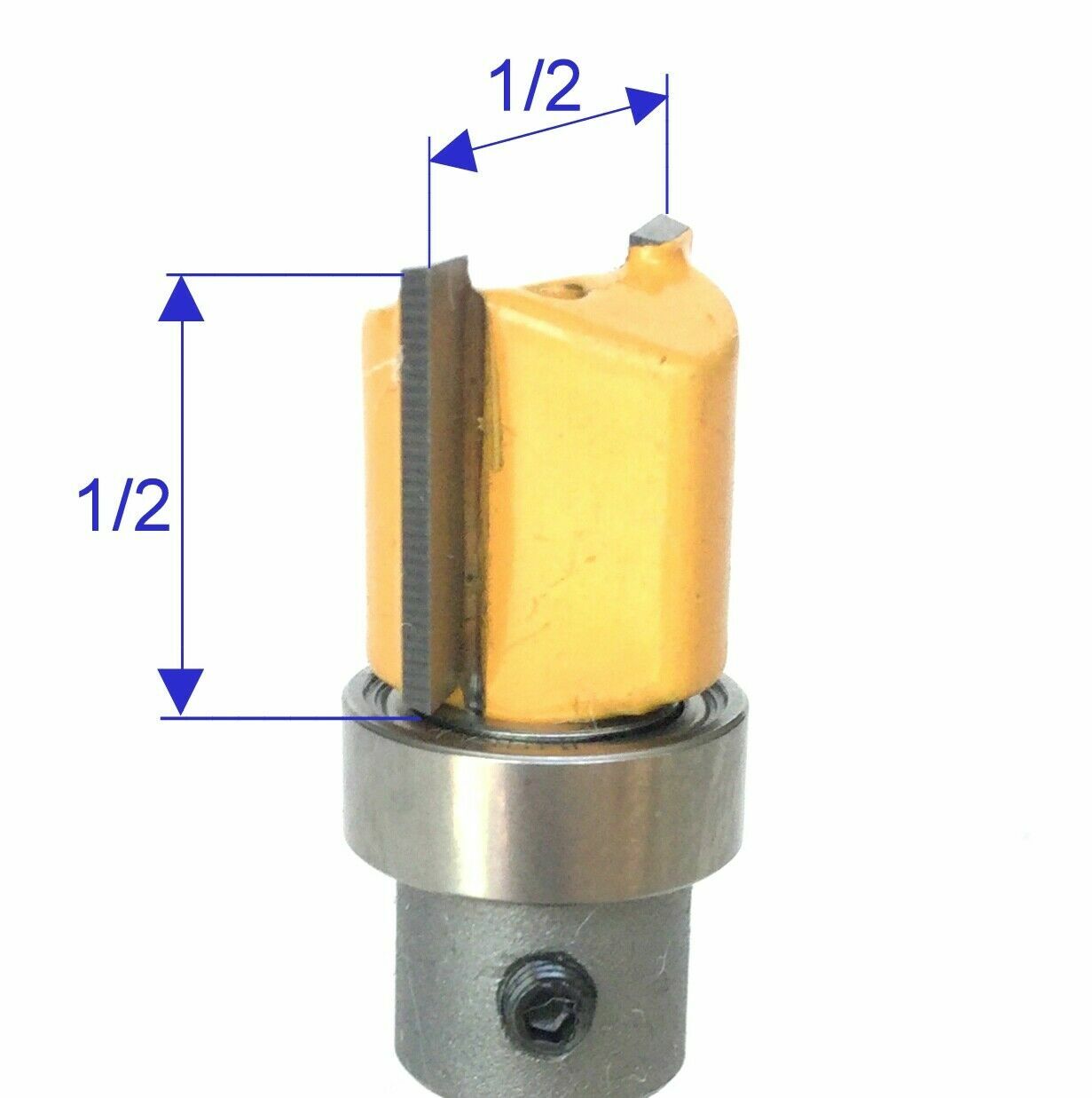 1 pc 1/4" Shank with Top Bearing Dado 1/2x1/2 Blade Flush Trim Pattern Bit S