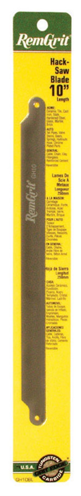 RemGrit E0406161 Carbide Medium Grit Multi Purpose Hacksaw Blade 10 L in.