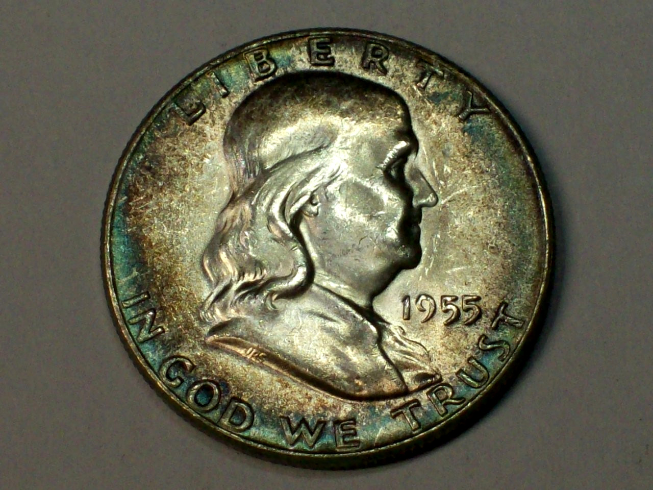 1955 Franklin Half Dollar     Near Gem BU FBL       SN8446