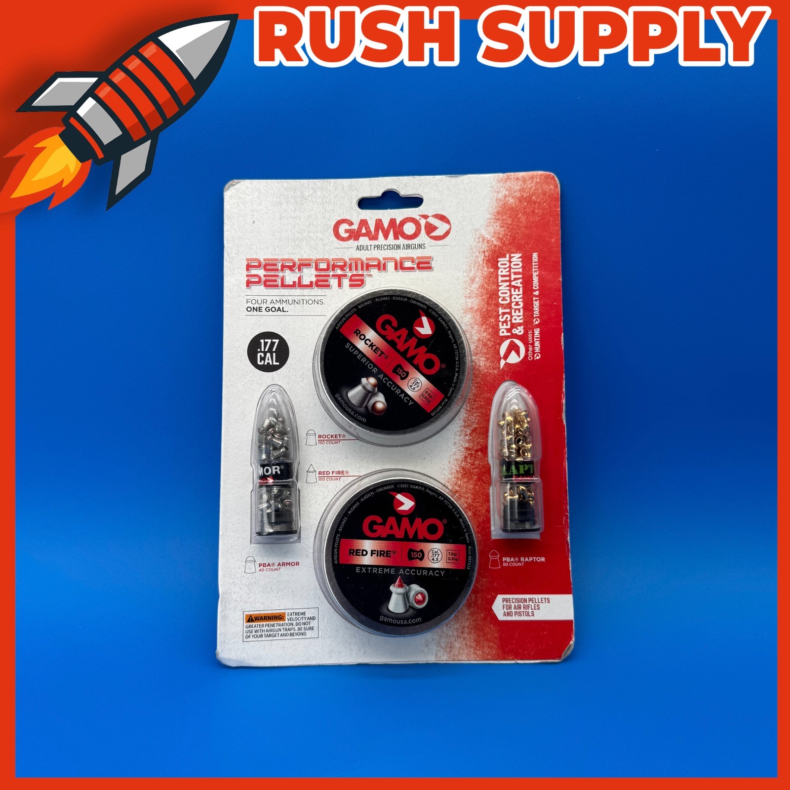 GAMO Performance Pellets Combo Pack .177 Cal Multiple Styles - 632092854