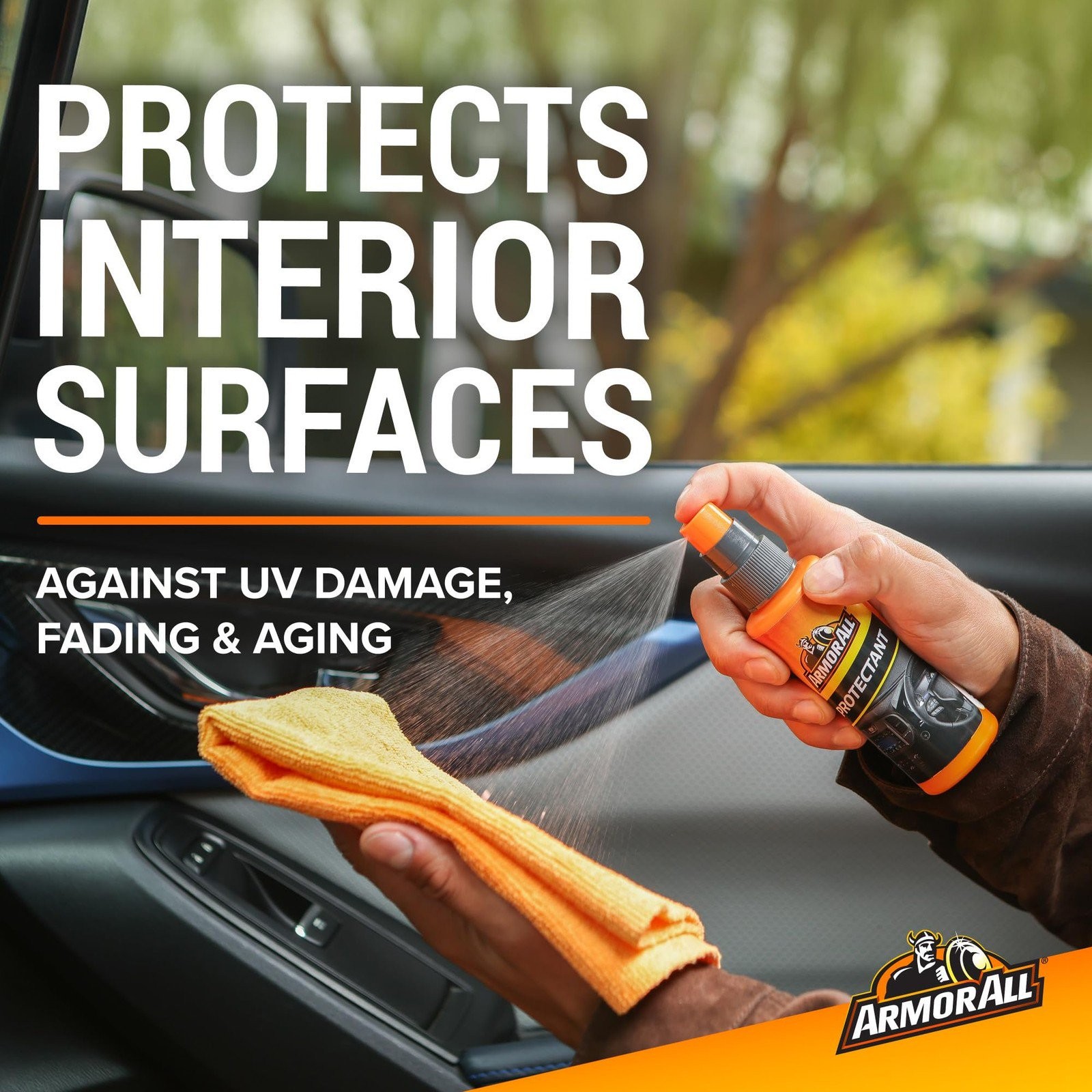 Original Protectant Spray by Armor All, Car Interior Cleaner with UV...