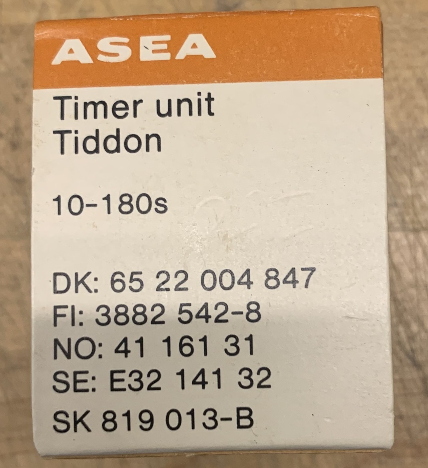 ASEA Timer Unit 10-180S-NIB