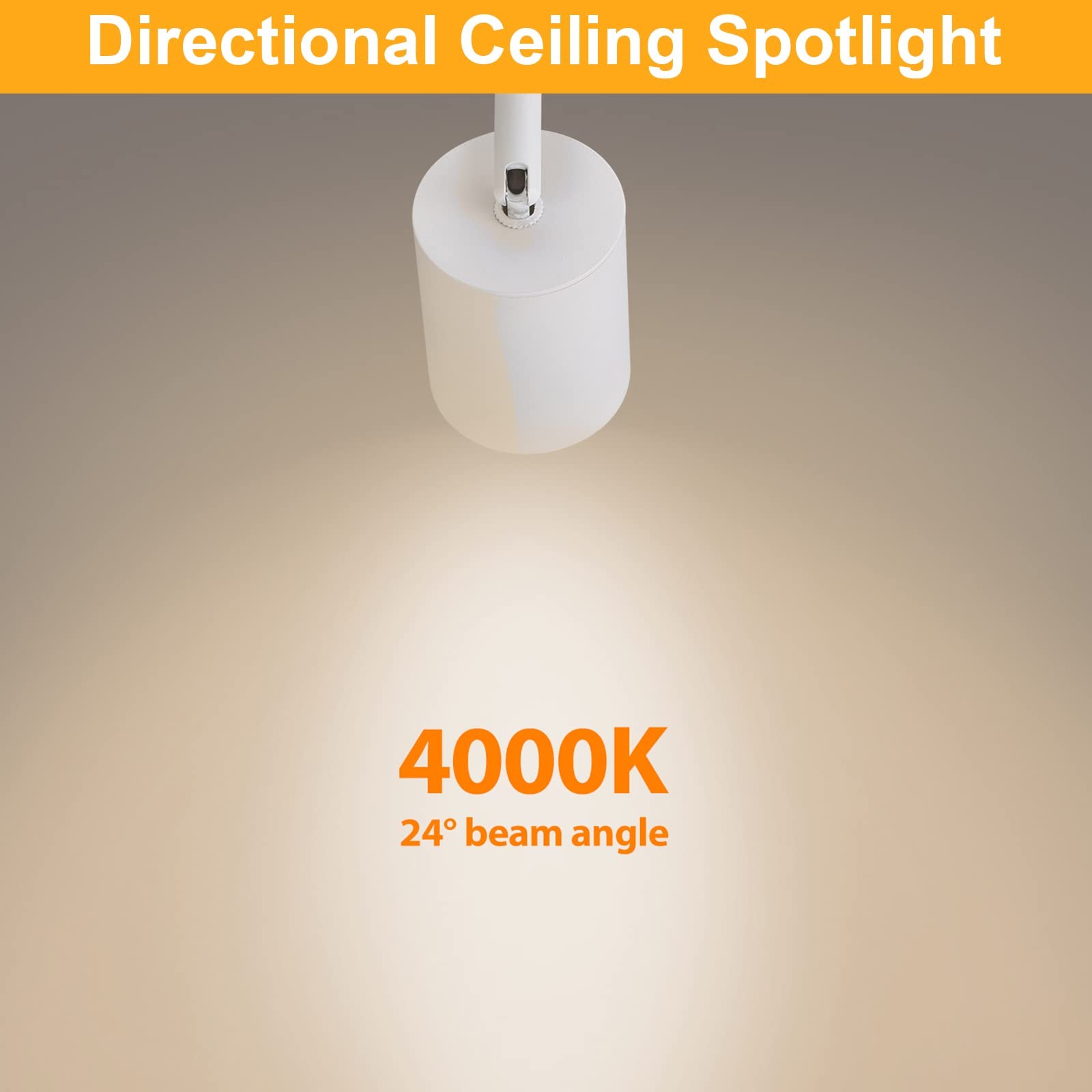 VANoopee LED Dimmable Flush Mount Ceiling Spotlight Adjustable Indoor Accent