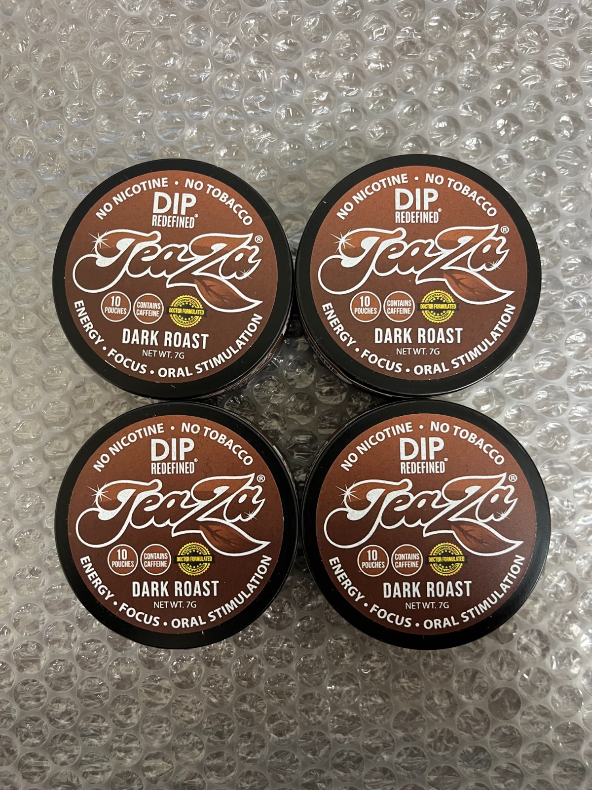 New TeaZA Herbal Dip Coffee Dark Roast 4pk **Free Shipping - Exp:07/27**