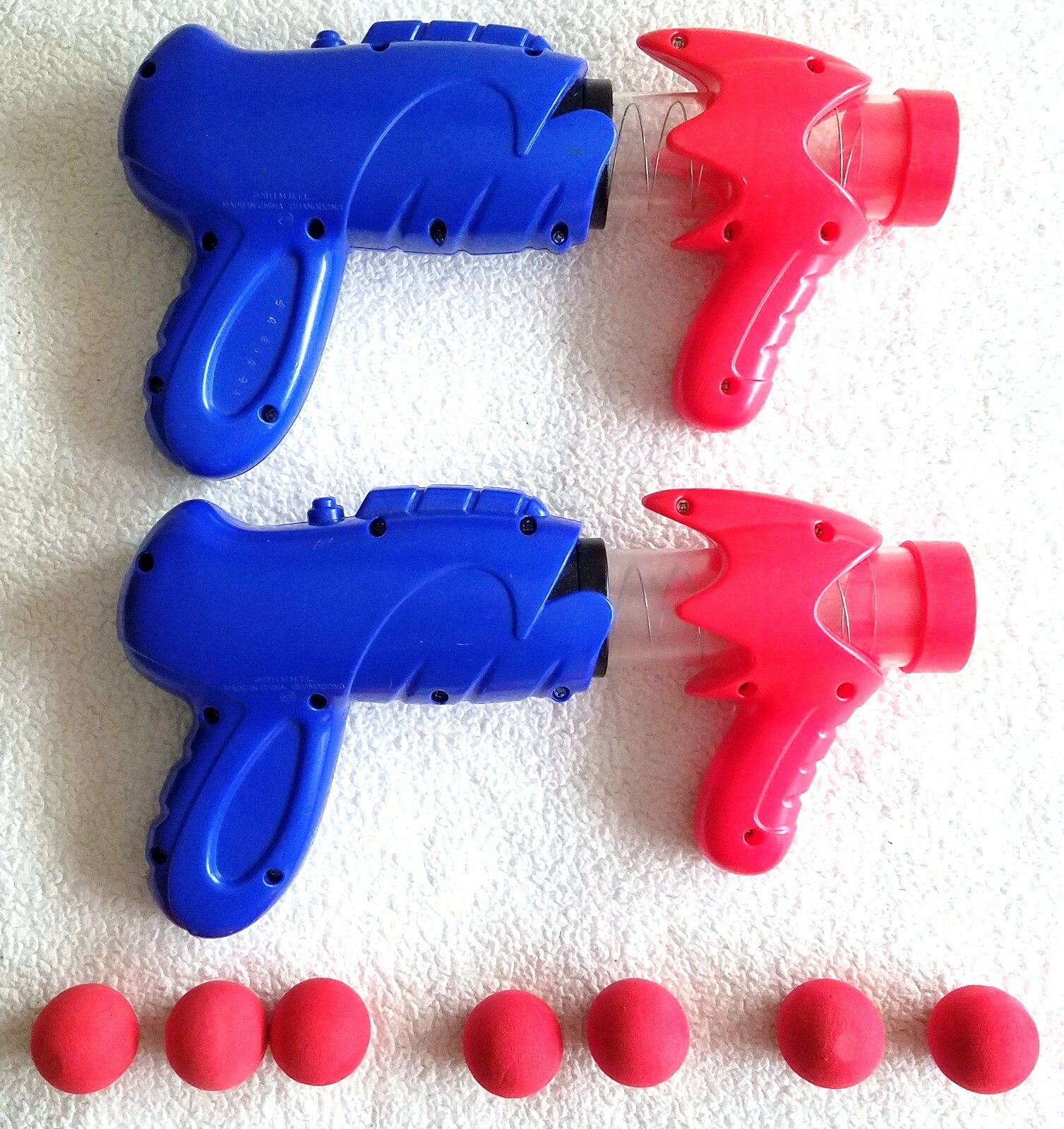 Foam Ball Blasters Set ~ Blue/Red ~ Kid Connection.