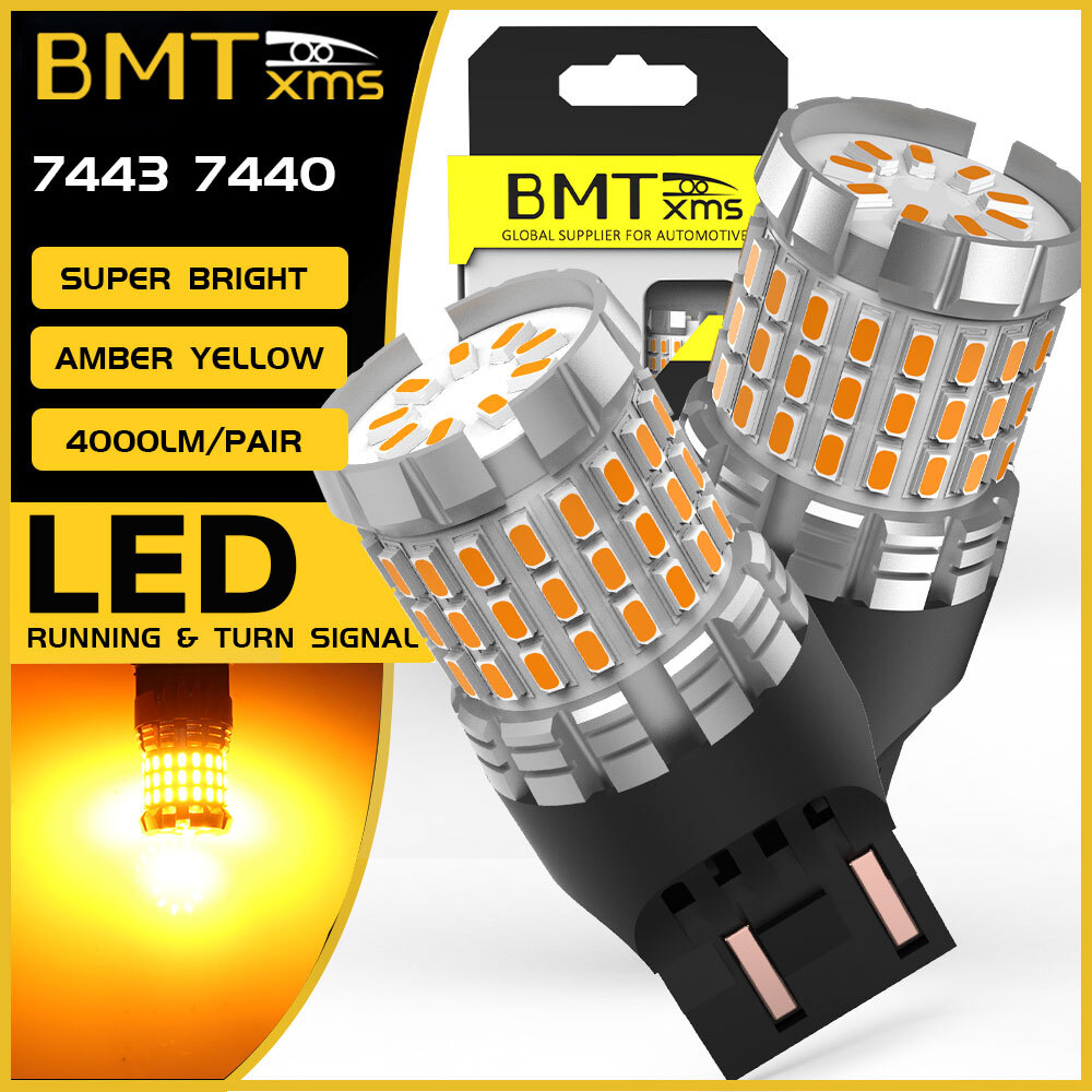 2X Amber 7443 LED Front Turn Signal Light Bulbs Canbus for Toyota RAV4 2001-2023
