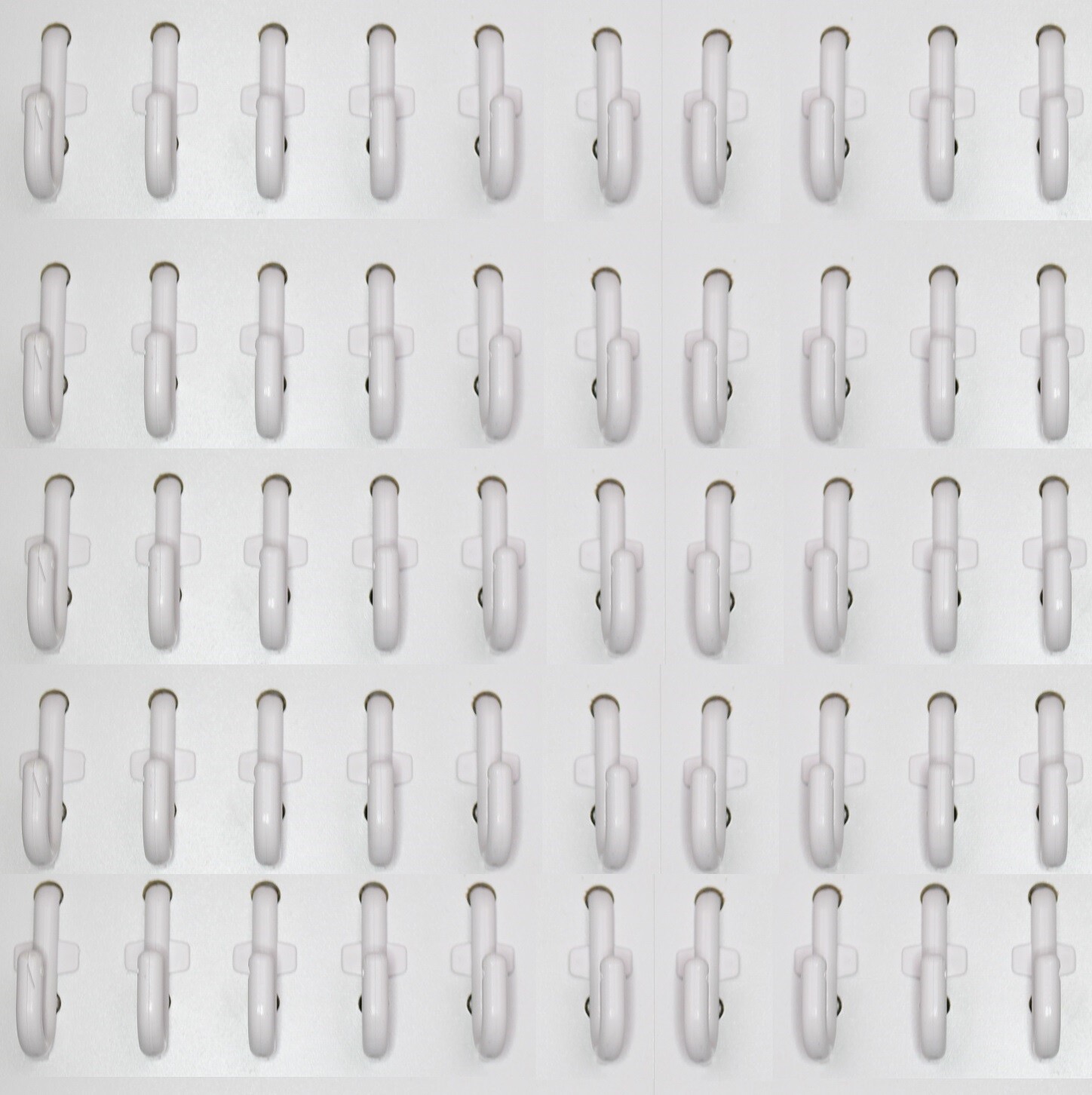 Plastic White J Hook Peg Board Hook Kit Garage 100 pieces PEGBOARD NOT INCLUDED