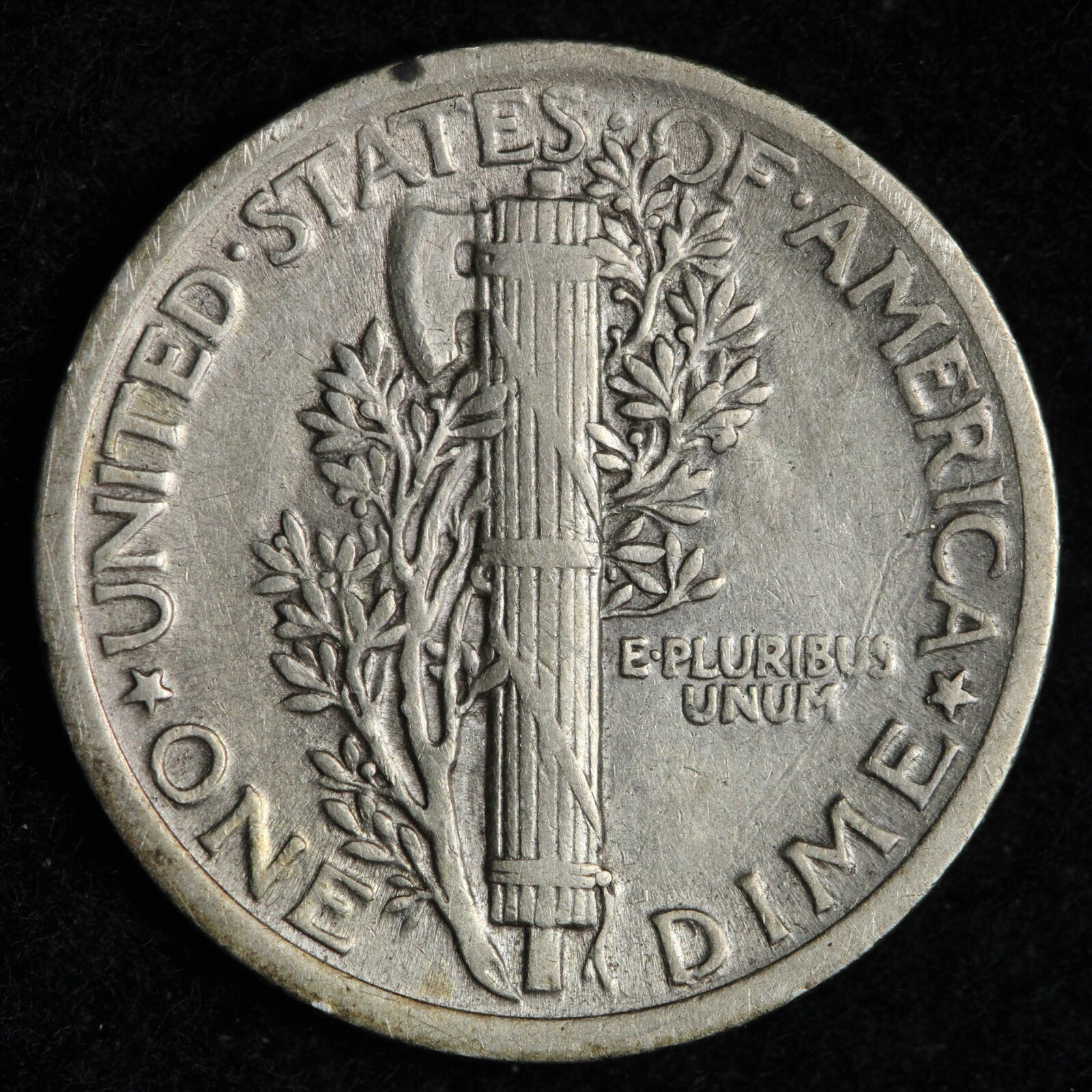 1921 Mercury Silver Dime AU RARE E266 DAHEW