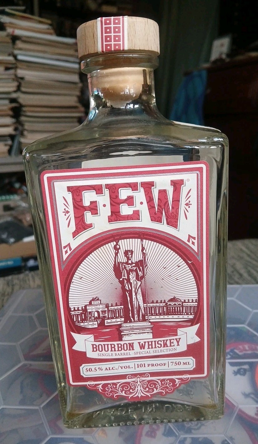 FEW BOURBON WHISKEY EMPTY BOTTLE 750ml