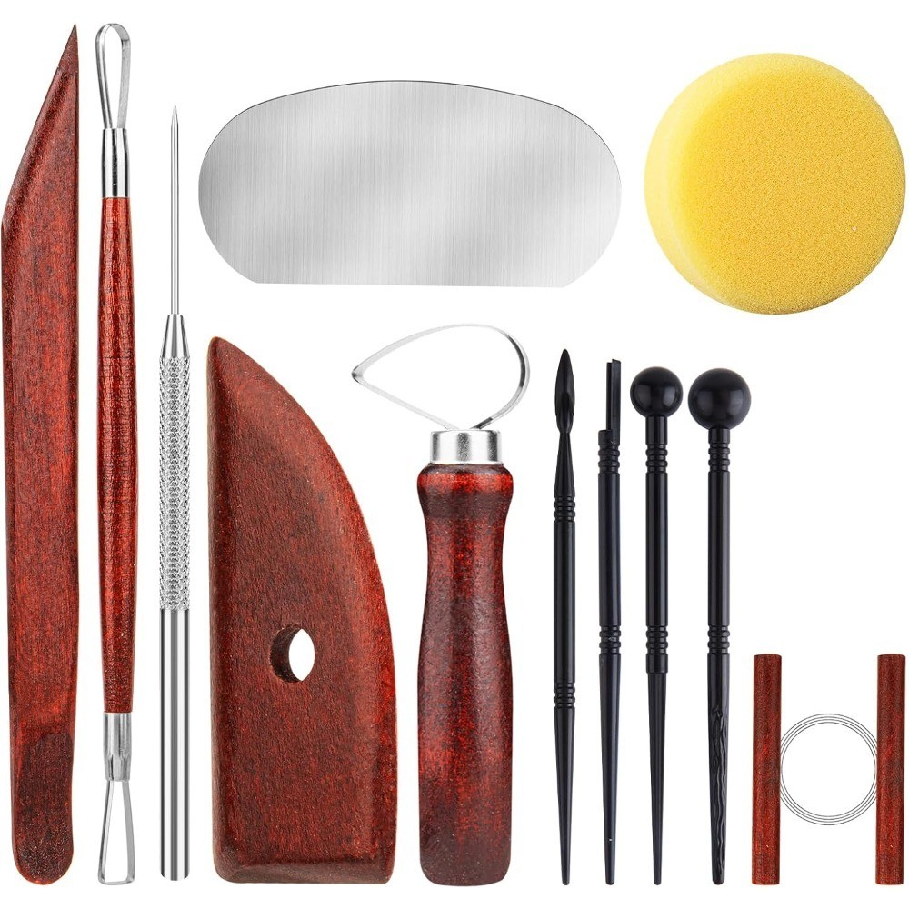 12PCS Polymer Clay Tools Kit Sculpting Carving Modeling Molding Shaping Dotting