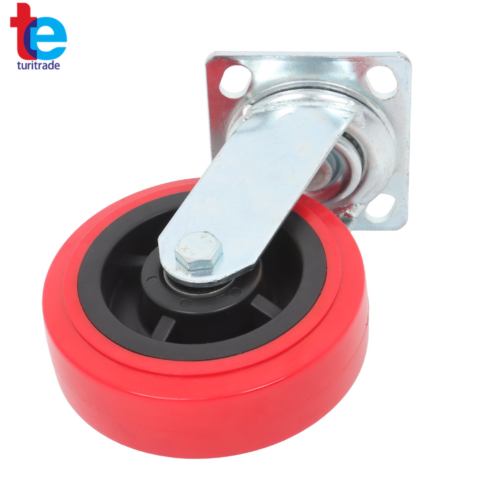 4 Pack Polyurethane 6 Inch Swivel Caster Wheels Heavy Duty 4000Lbs Load Capacity