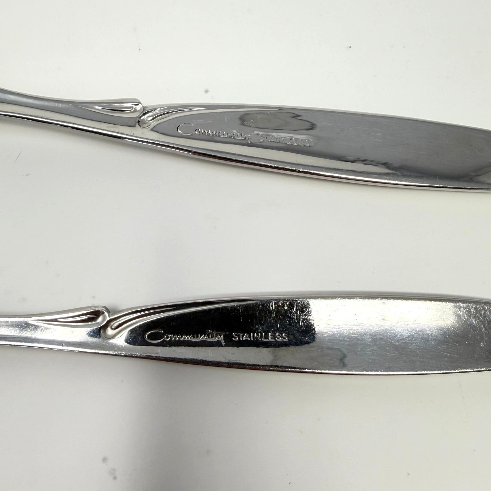 Community Stainless Flatware DRIFTWOOD Pierced Serving Spoon & Cold Meat Fork