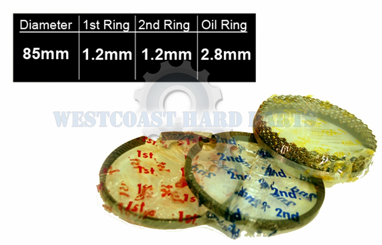 NEW Honda Acura Isuzu 2.2 SOHC F22A1 F22B2 F22B6 PISTON RING SET *STANDARD SIZE*