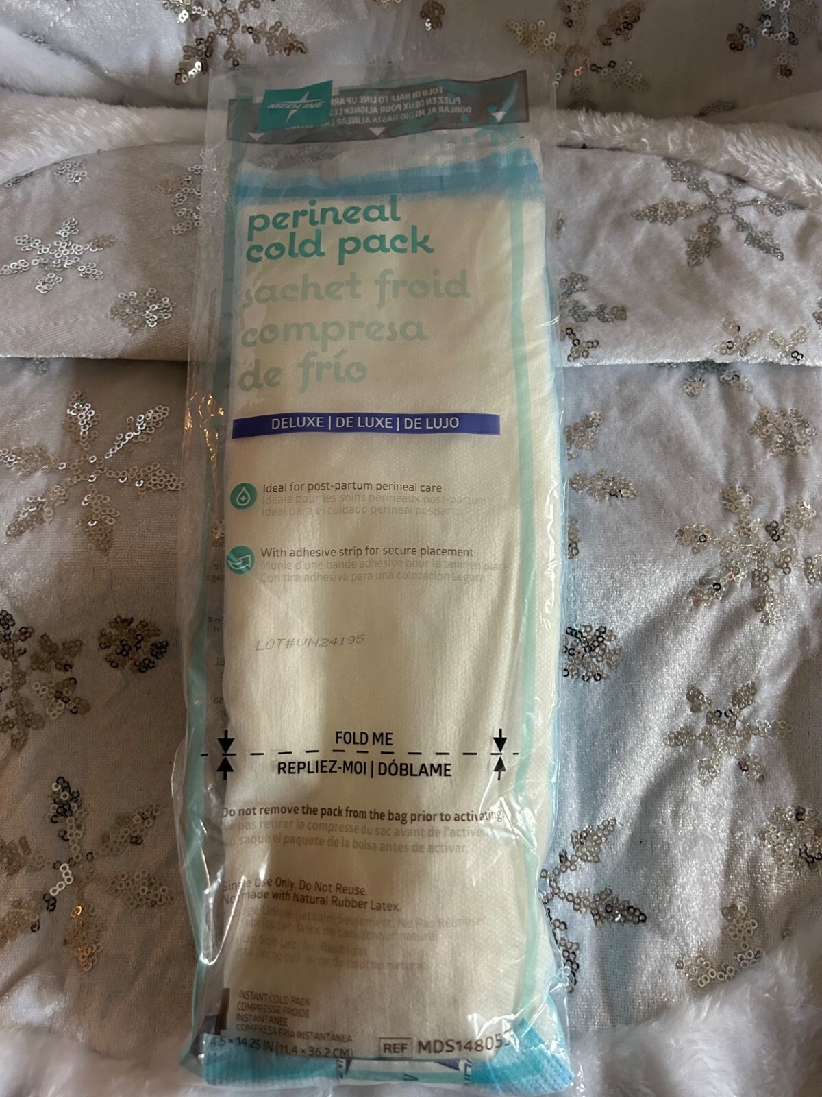 Deluxe Perineal Cold Pack With Adhesive Strip For Secure Placement X Long