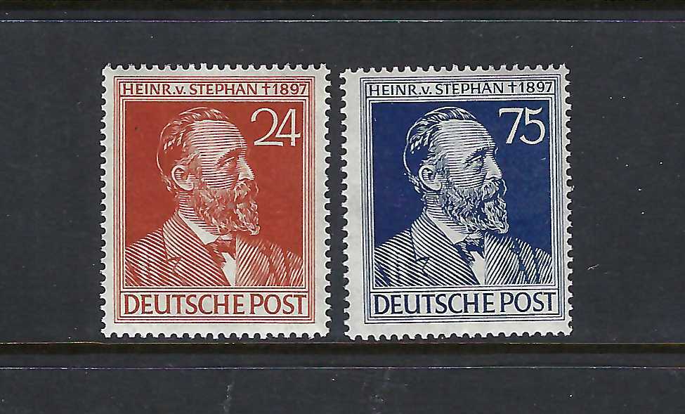 Germany - 1947 2v. MNH Heinrich von Stephan UPU Founder Philately