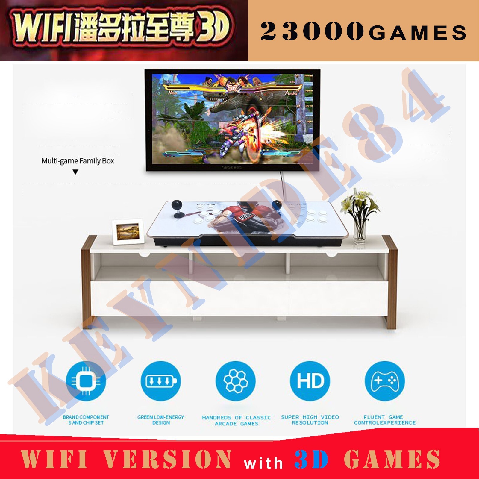 NEW 23000 Games Retro Video Double Stick Pandora's Box 3D WiFi Arcade Console