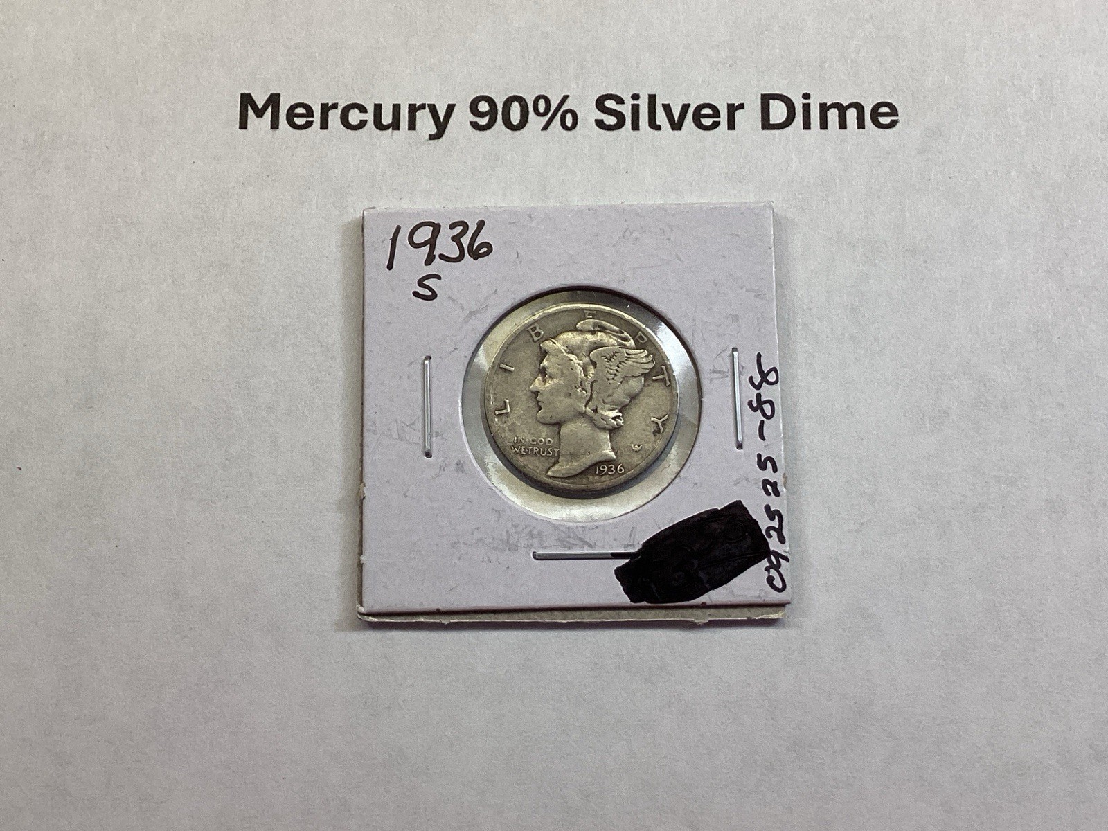 1936 S Mercury 90% Silver Dime in Very Fine Condition San Francisco 092525 88d