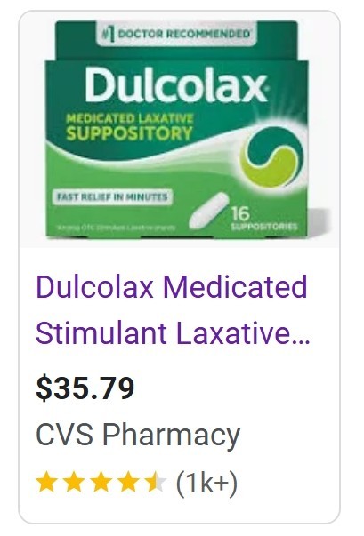 Dulcolax Medicated Laxative Comfort Shaped Suppositories, (2 boxes) 16 CT ea