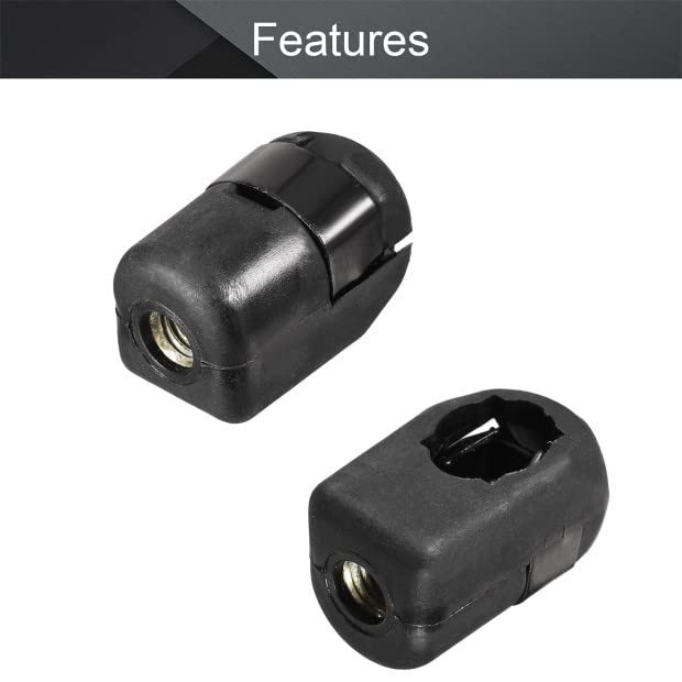 Fielect 2pcs M6 Female Thread PA66A5 Gas Spring End Fitting Black