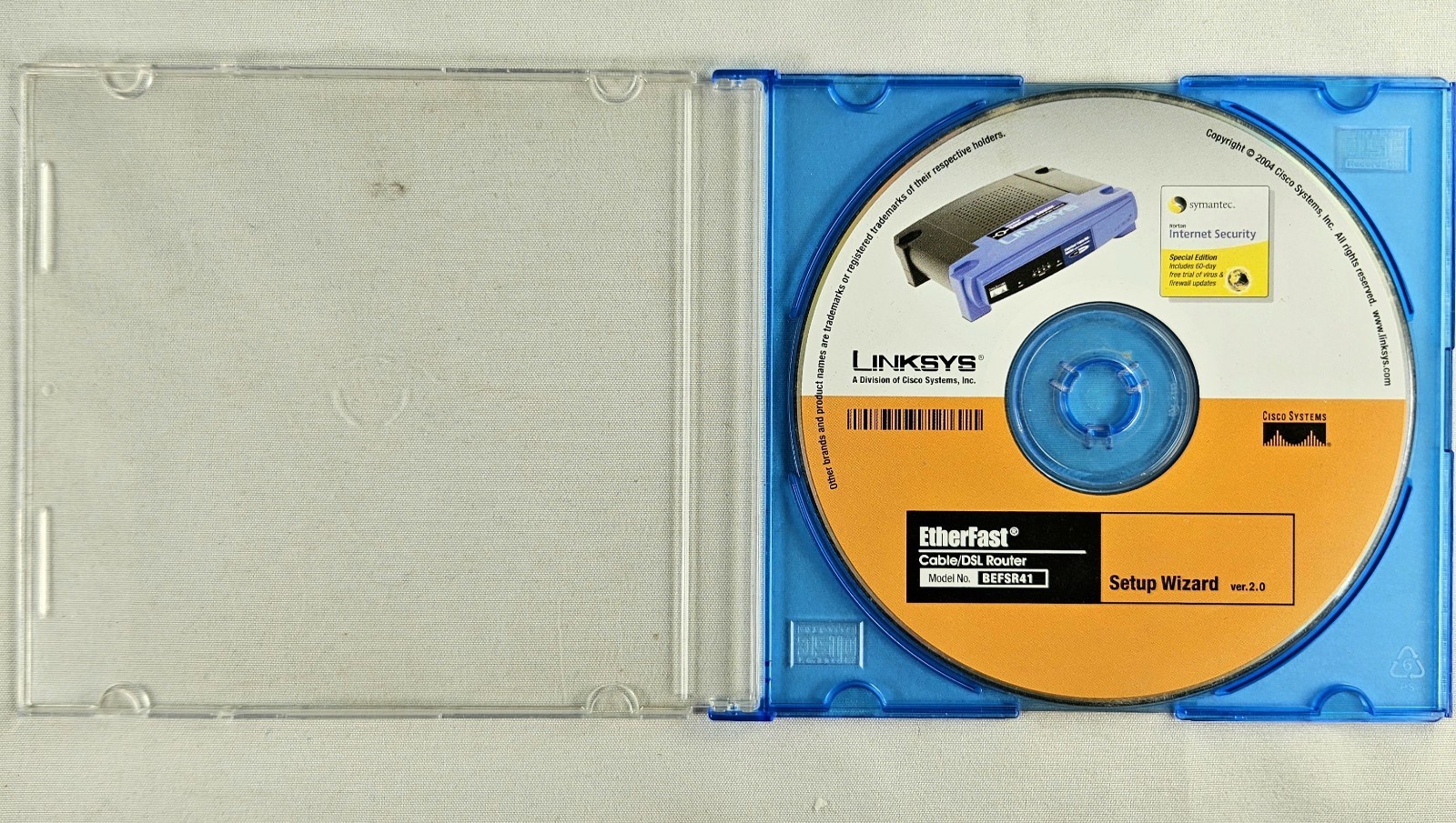 Linksys Modem Model BEFSR41 User Guide and USB Drivers CD Setup Wizard Ver 2.0