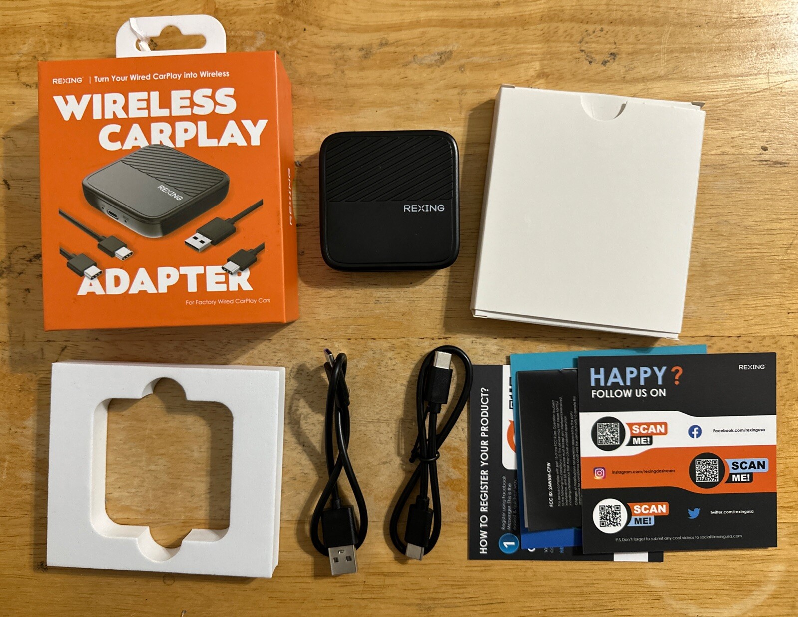 Rexing Wireless Carplay Adapter (BBY-CPW-2)... FREE S&H!