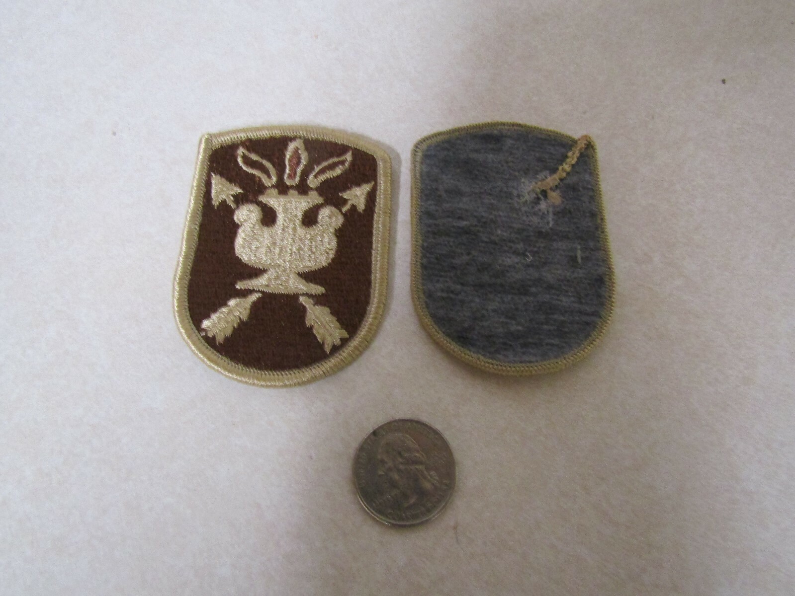 PATCH MILITARY SHOULDER DESERT TAN SEW ON SPECIAL WARFARE JFKSW