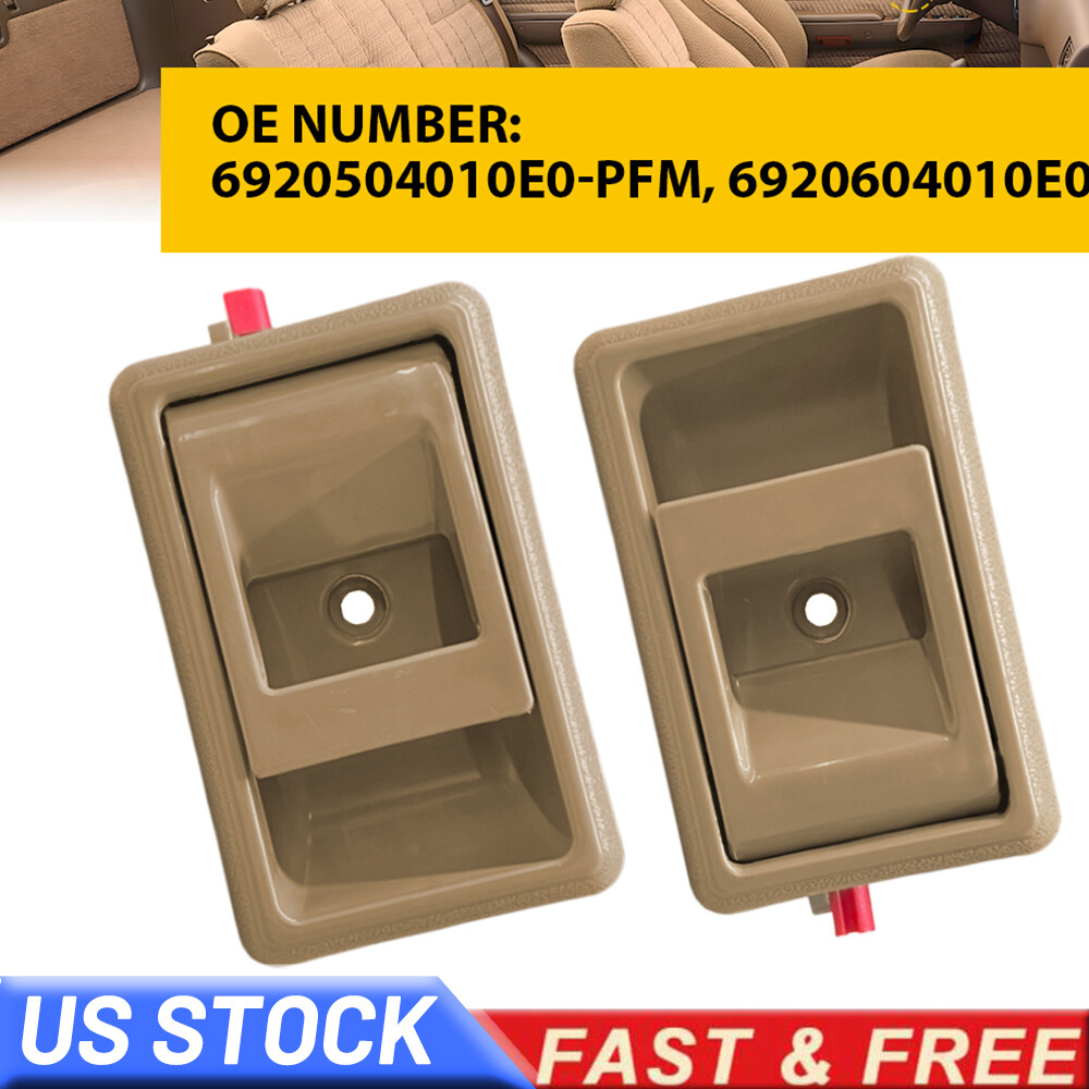 2PCS Left+Right Interior Door Handle For 1995-2000 Toyota Tacoma Beige