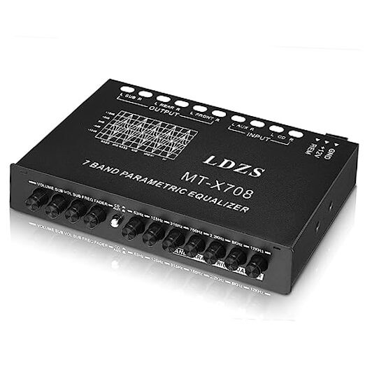 Car Audio Equalizer, Adjustable 7 Bands EQ Car Amplifier Graphic 7-Band