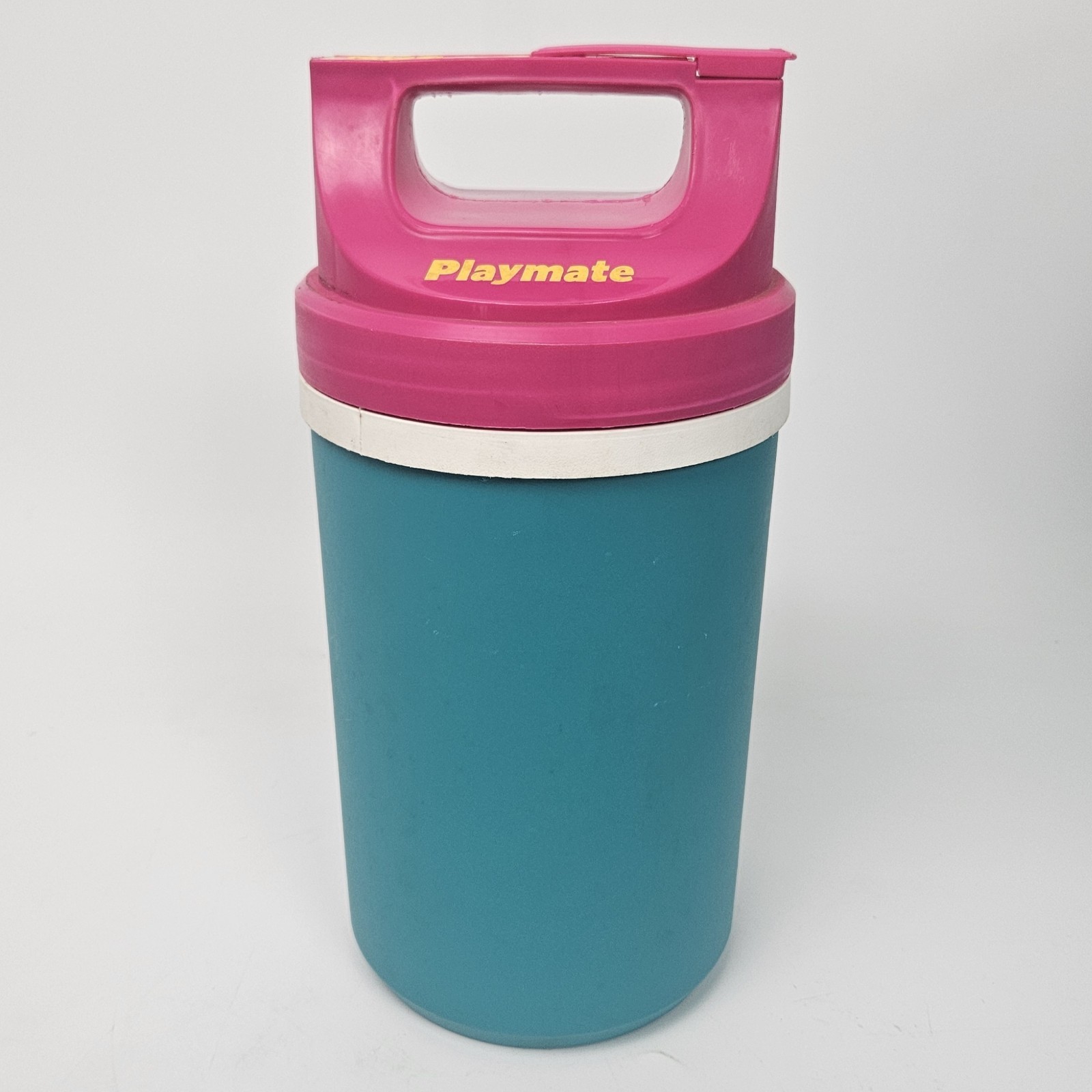 Vintage 1990s Igloo Playmate Half Gallon Water Bottle Neon Green Pink Jug Cooler
