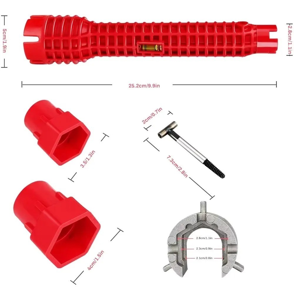 Faucet Sink Installer 14in1 Multi Tool Pipe Wrench Plumbing for Kitchen Bathroom