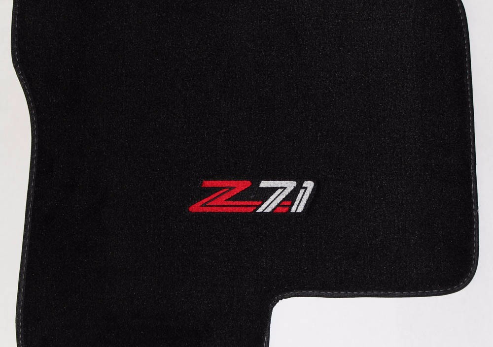 NEW! BLACK Floor Mats 2014 - 2017 Silverado Embroidered Z71 Logo Crew Cab 3pc
