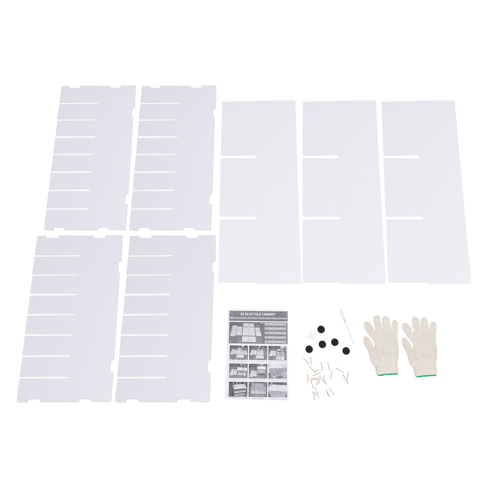 Classroom Mailbox - 24 Slots Literature Organizer, Construction Paper White