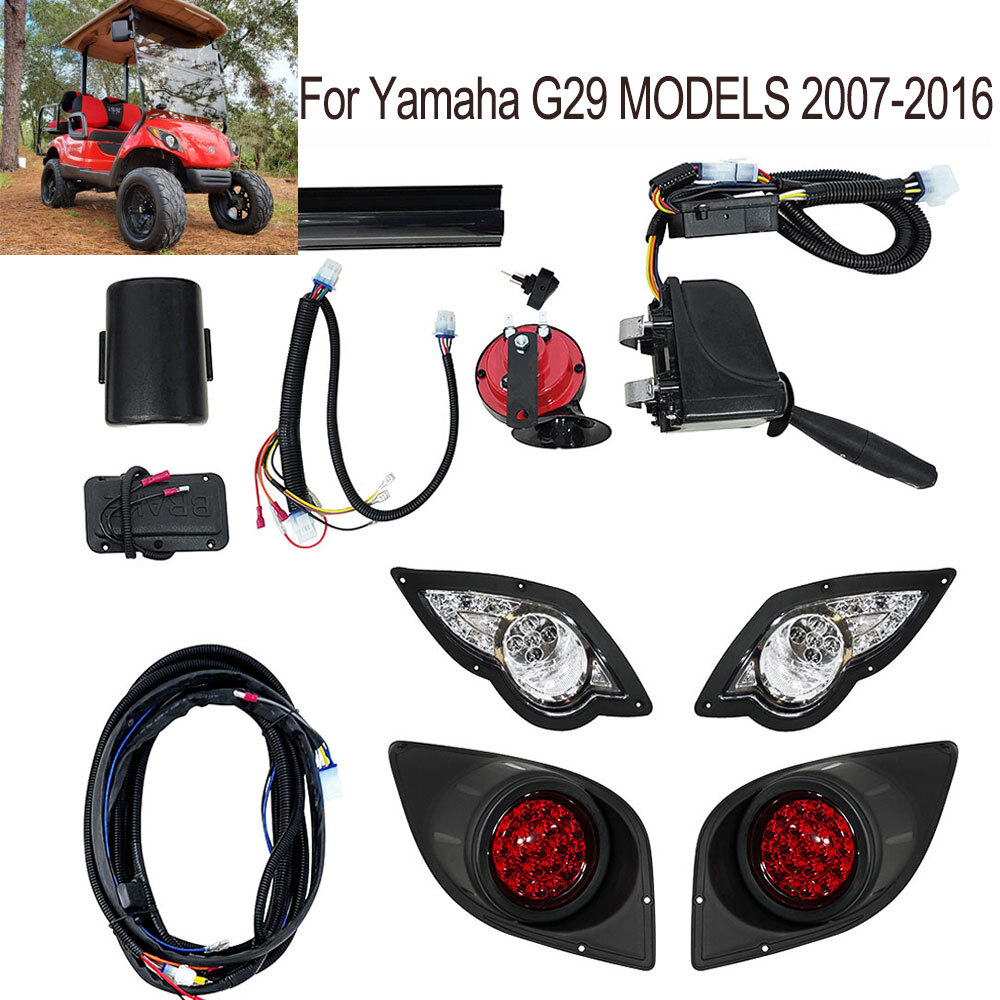 LED Headlights & Tail Lights Kit Golf Cart for Yamaha Drive G29 2007-16 Gas/Elec