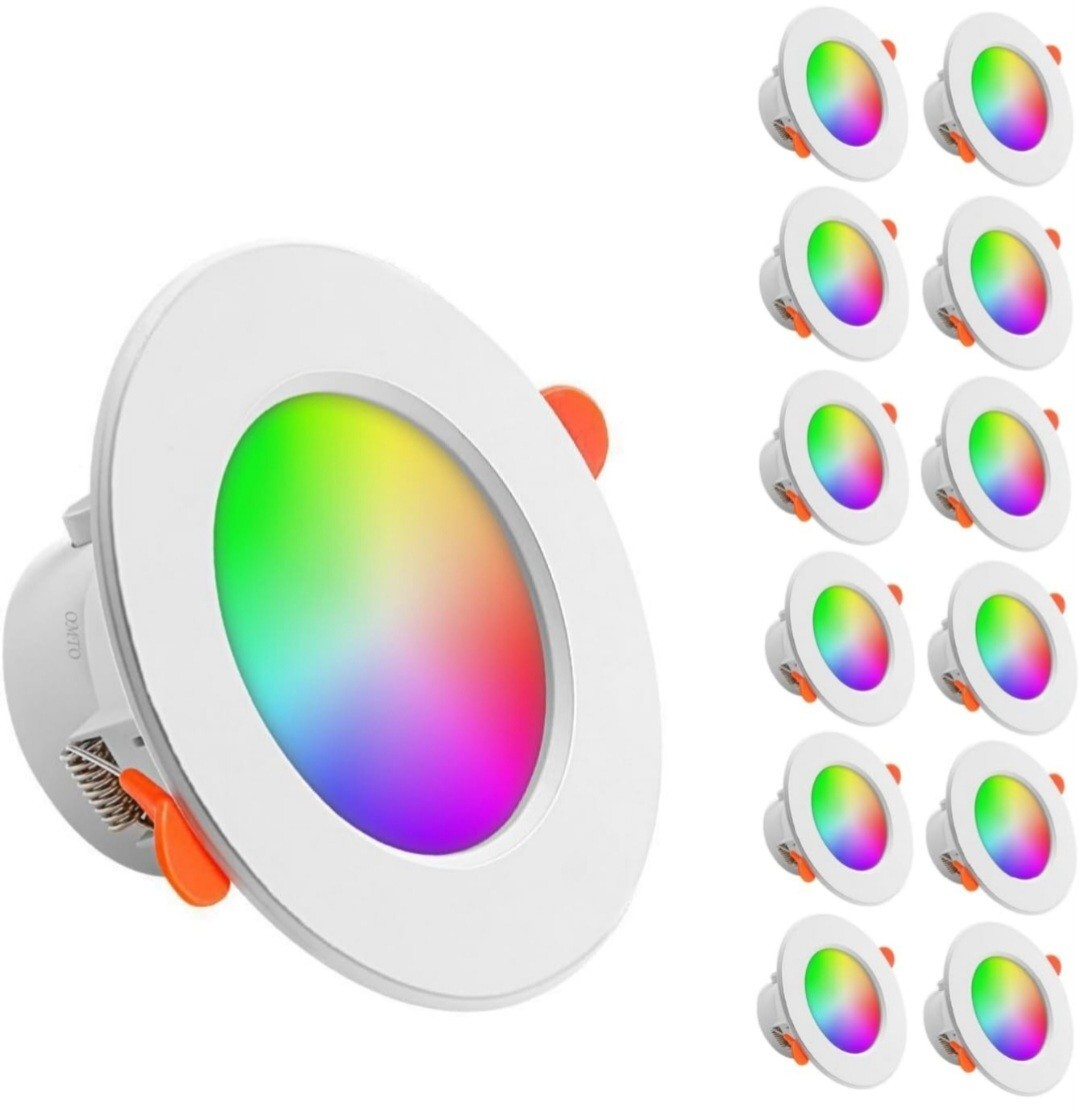 (12) Pack 4.5'' 800-lm Smart APP  Slim Dimmable LED Recessed ceiling Light 2.5"