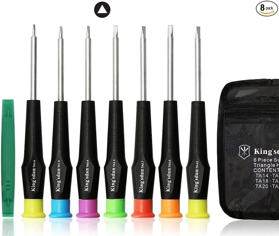 8 Piece Triangle Head Screwdriver Set For Electronic Toys, Magnetic Triangle