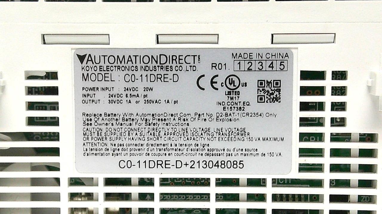 Click Koyo Automation Direct Model C0-11DRE-D Ethernet Controller