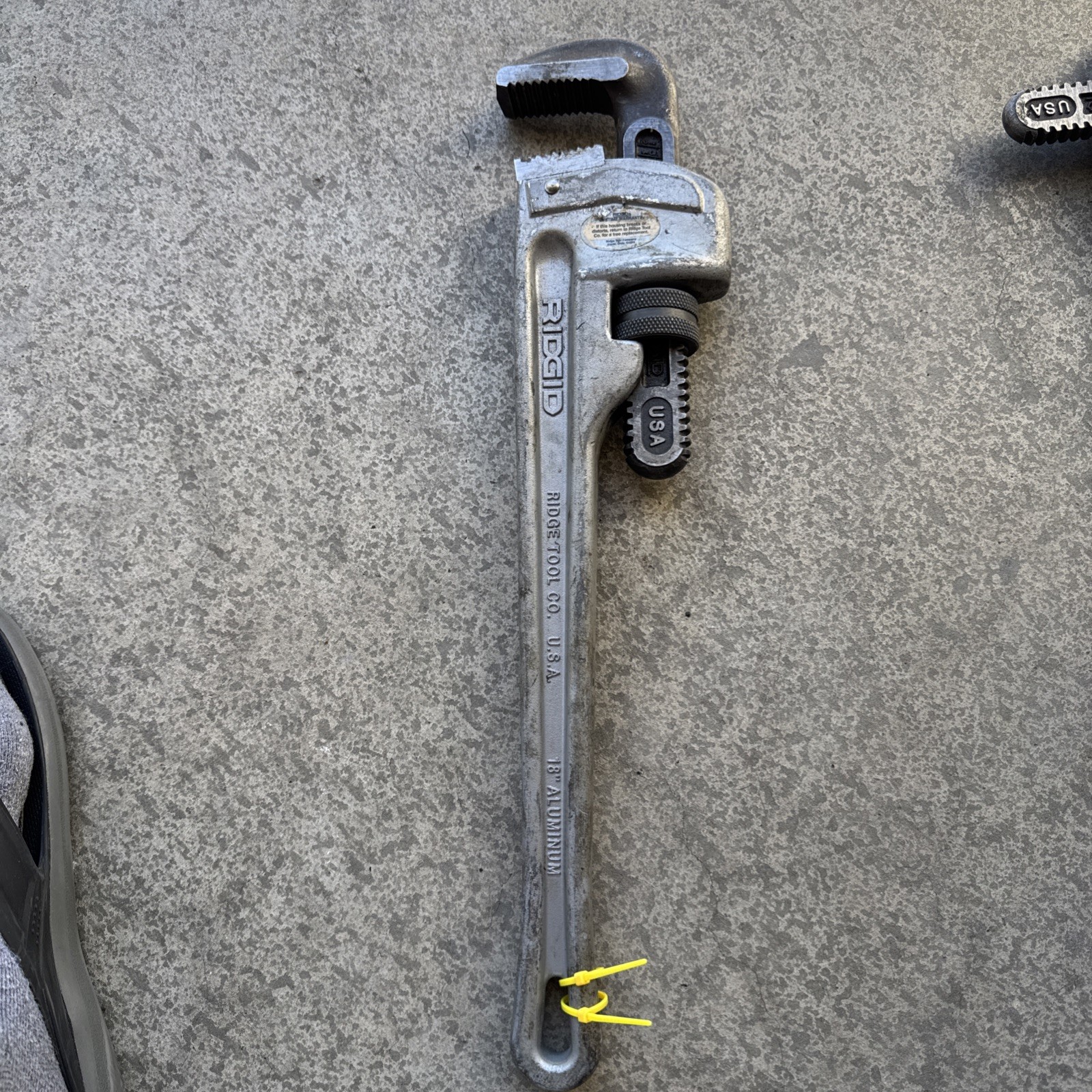 Ridgid 18 44 Aluminum 18 Inch Straight Pipe Wrench, Plumbing Wrench