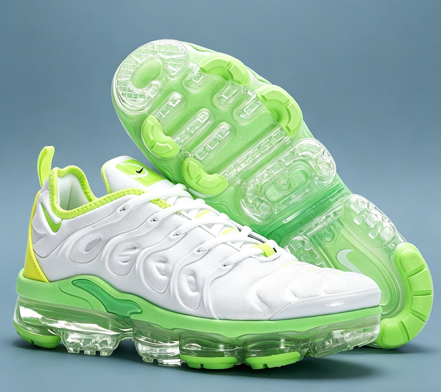 Nike Air Vapormax Plus TN White and Green Low-top men's running shoes