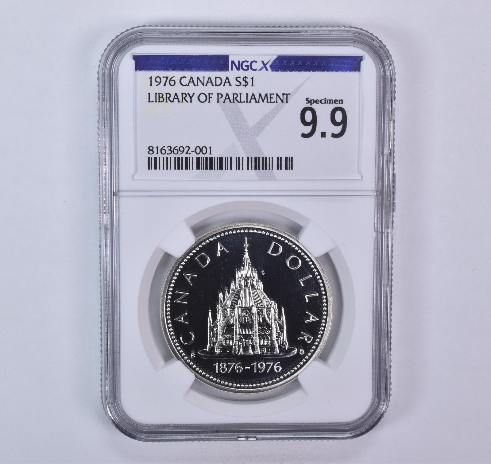 1976 Canada 1 Dollar Silver Library Of Parliament Specimen 9.9 NGC X NGCX