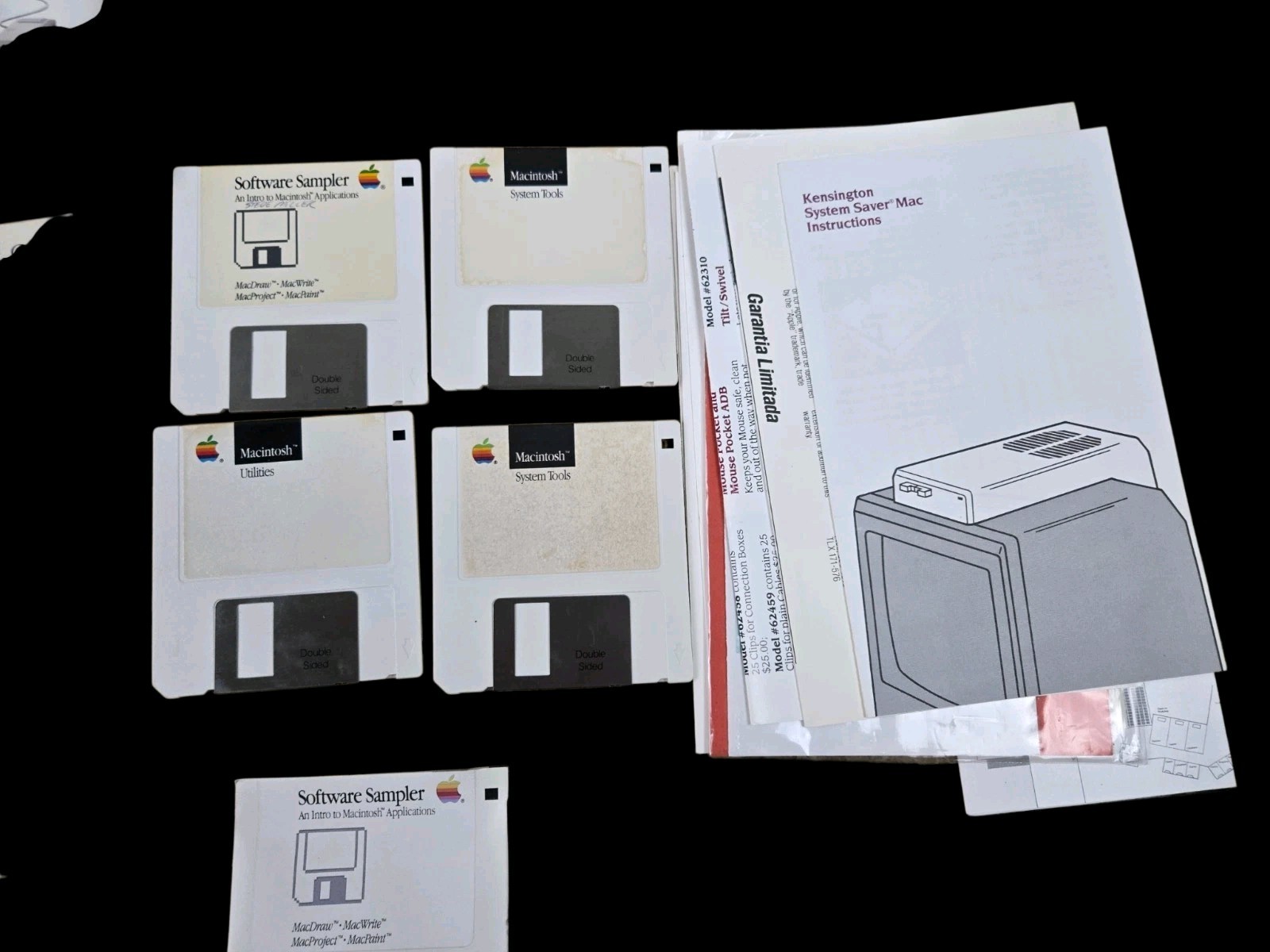 Apple Macintosh Plus Complete CIB Box Set software Disks Sticker Sealed Vtg