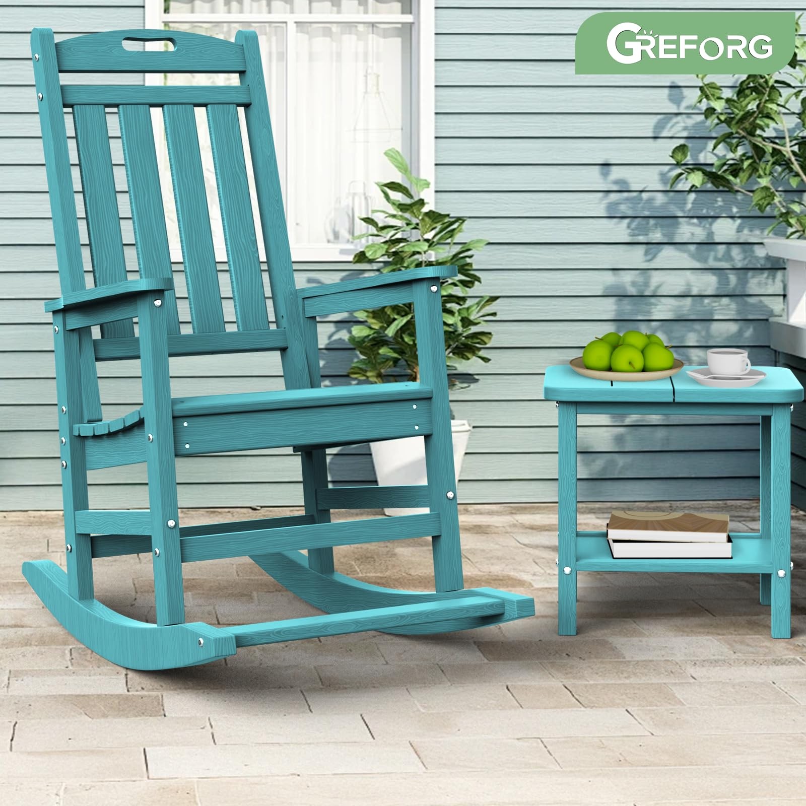 GREFORG Aurba Adirondack Patio Side Table 17.7"