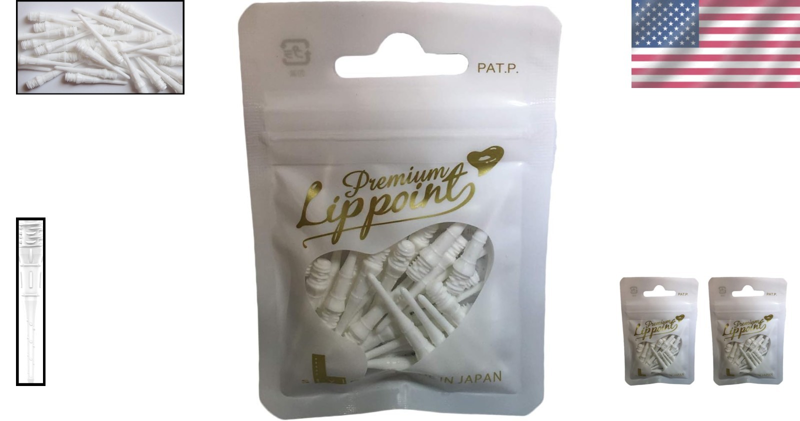 Soft Tip Dart Points 2BA Regular Length 30 Pack Japan Replacement Tips for El...
