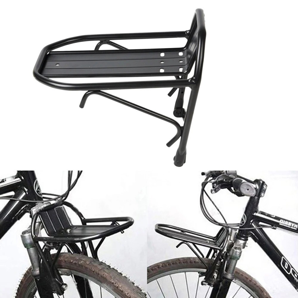Aluminum Alloy Mtb Road Bike Front Rack - Bicycle Carrier Panniers Luggage Shelf