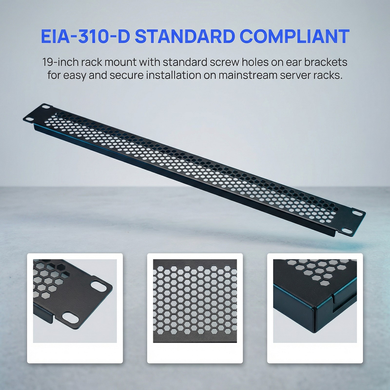 1U/2U Vented Blank Rack Mount Panel Server Network Spacer 19in cabinet