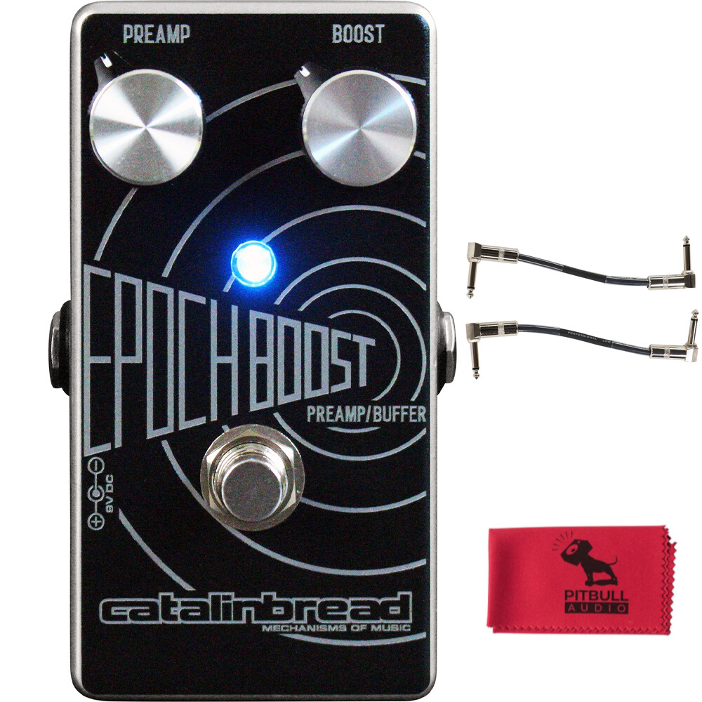 Catalinbread Epoch Analog Preamp Boost Pedal w/ Patch Cables & Cloth