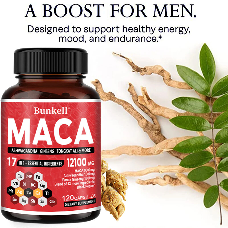 Natural Plants | Maca Root Extract, Increases Testosteron Levels | 120 Capsules