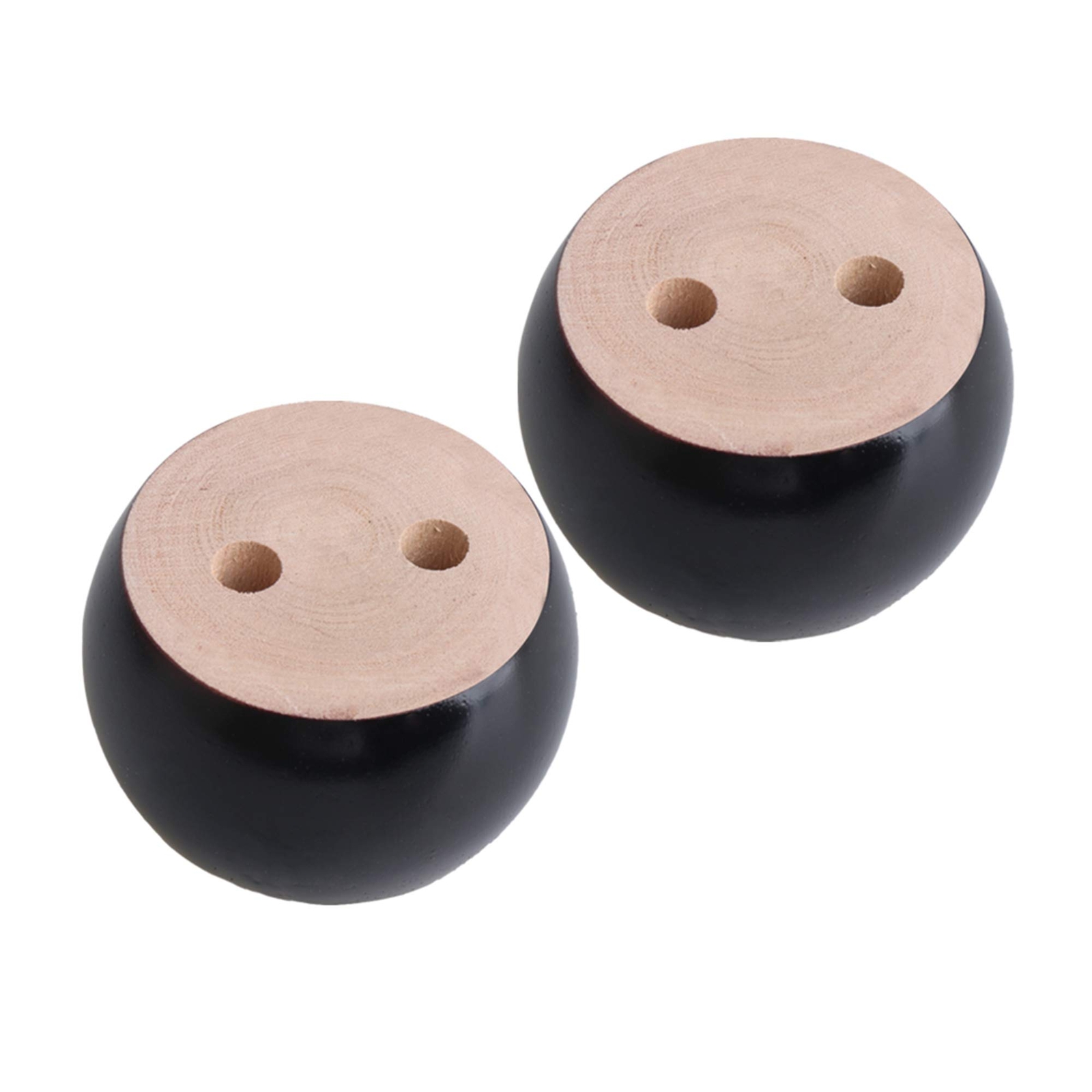 4pcs 40mm Height Black Eucalyptus Wood Round Bun Furniture Feet Sofa Cabinet ...