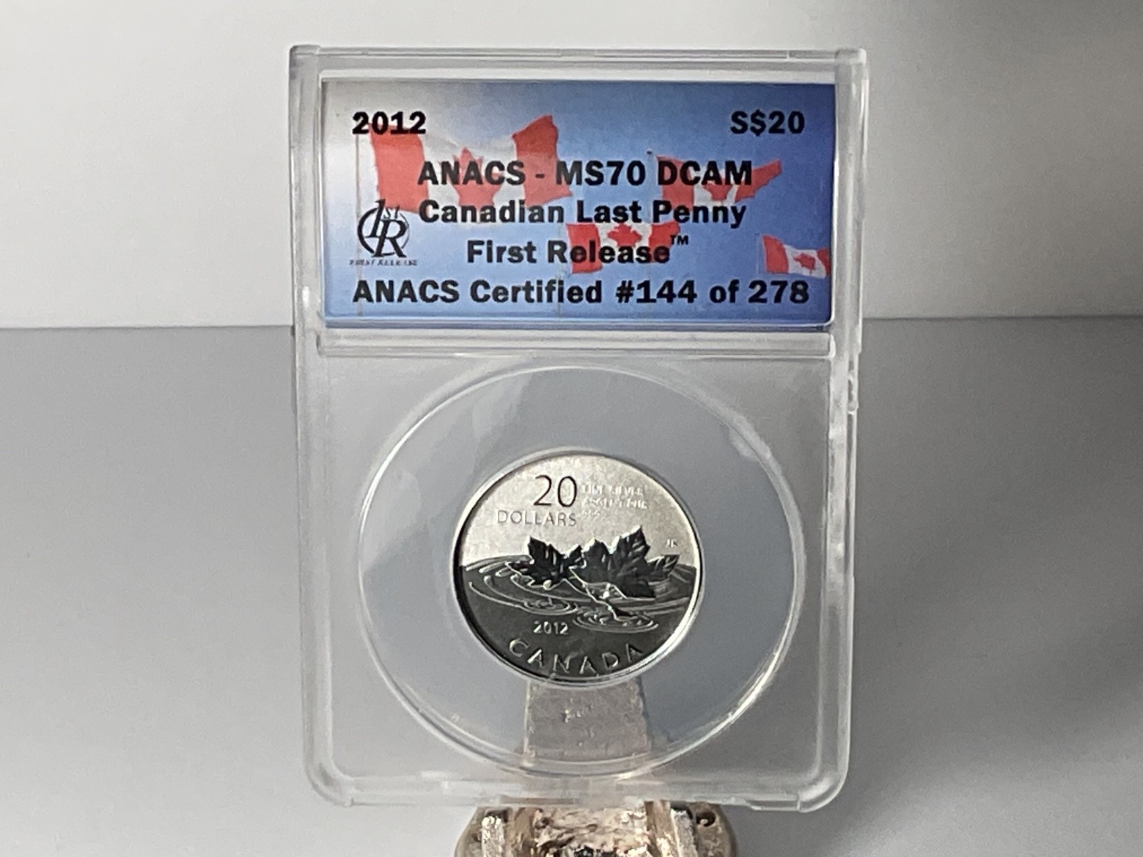 2012 Canadian Last Penny first release Canada $20 Silver Coin ANACS MS70 DCAM