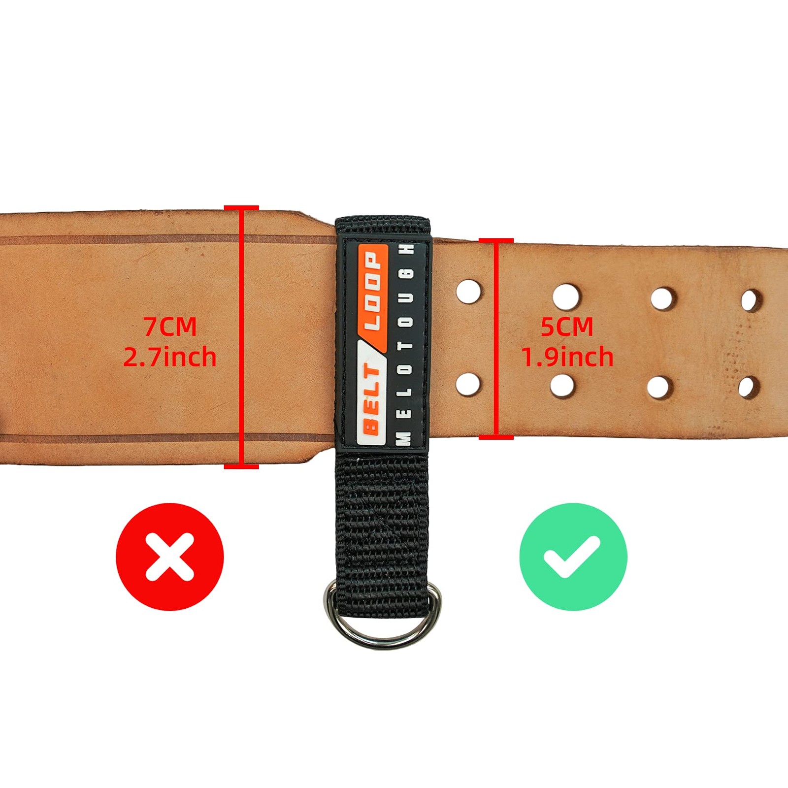 Heavy Duty Suspenders Loop Attachment for 2.25-2.5" Belts, 4 Pack